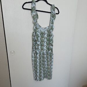 womens pinafore ruffle romper | bird of paradise | bamboo - XXL